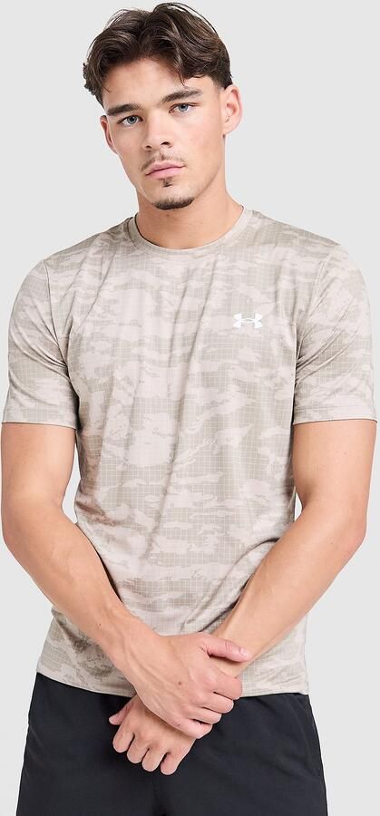 Under Armour HeatGear Camo T-Shirt Beige- Heren Beige
