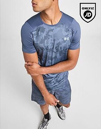 Under Armour HeatGear Camo T-Shirt Navy- Heren Navy
