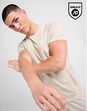 Under Armour HeatGear Camo T-Shirt Stone- Heren Stone