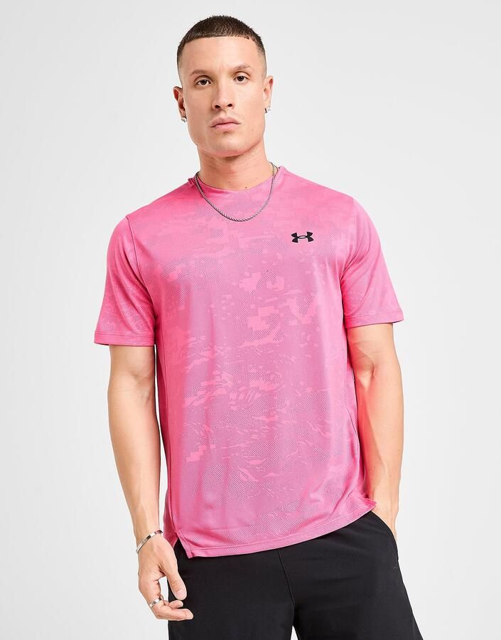 Under Armour Jacquard Vent T-Shirt Roze- Heren Roze