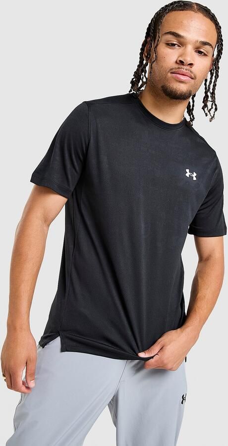 Under Armour Jacquard Vent T-Shirt Zwart- Heren Zwart