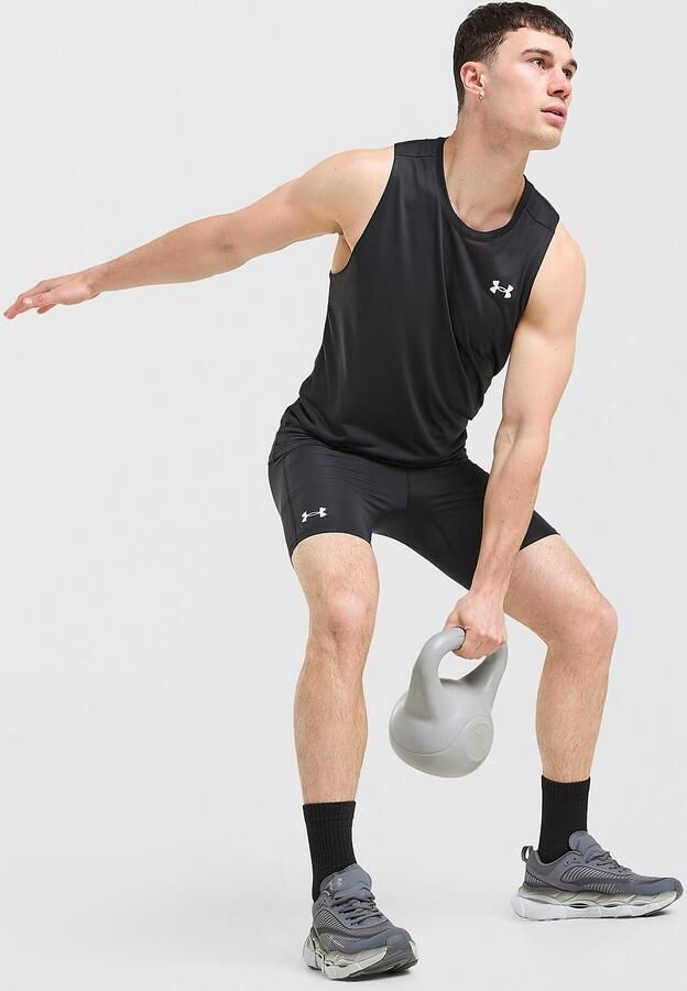 Under Armour Launch 1 2 Tights Zwart- Heren Zwart