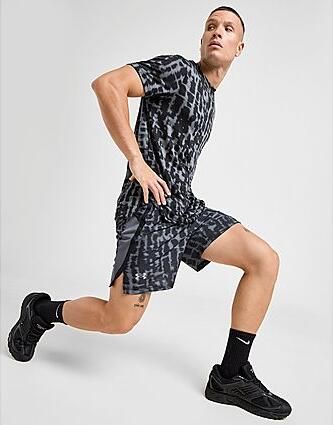 Under Armour Launch All Over Print Shorts Black- Heren Black