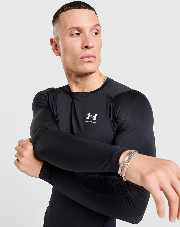 Under Armour Men's HeatGear Armour Compression Long Sleeve Tee Zwart- Heren Zwart - Foto 3