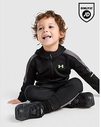 Under Armour Poly Colour Block 1 4 Zip Tracksuit Infant Black Kind Black