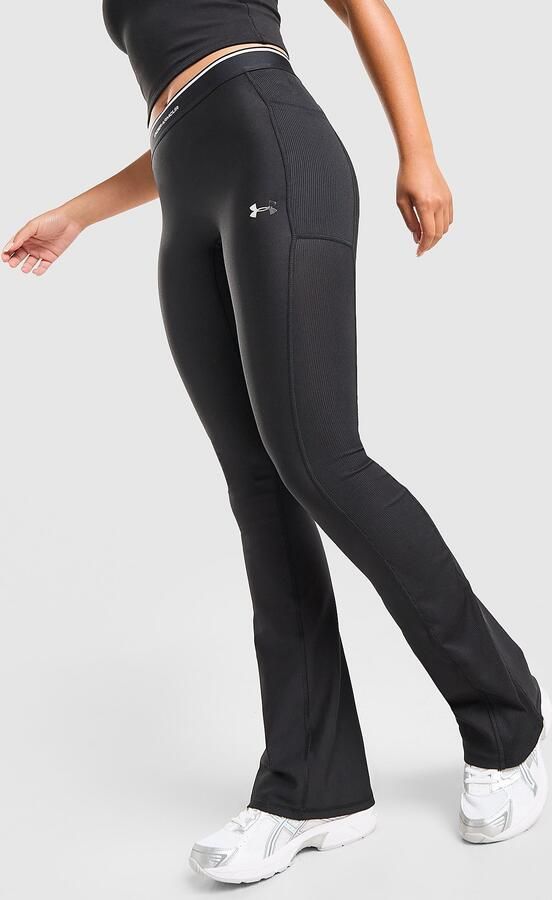 Under Armour Rib Flared Leggings Zwart- Dames Zwart