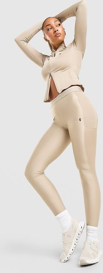 Under Armour Ribbed Leggings Crème- Dames Crème