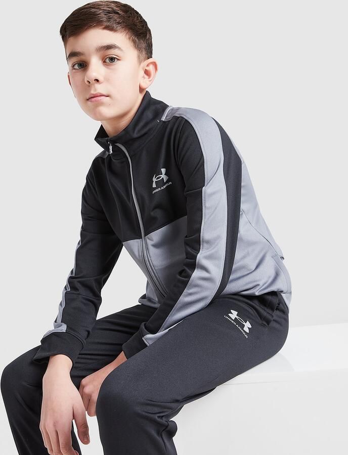 Under Armour Rival Colour Block Knit Tracksuit Junior Zwart