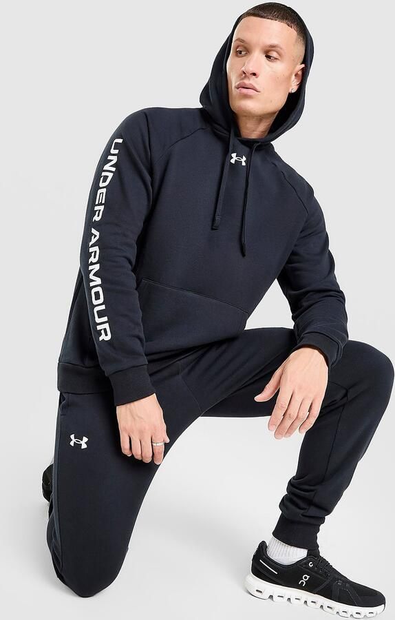 Under Armour Rival Fleece Hooded Tracksuit Zwart- Heren Zwart