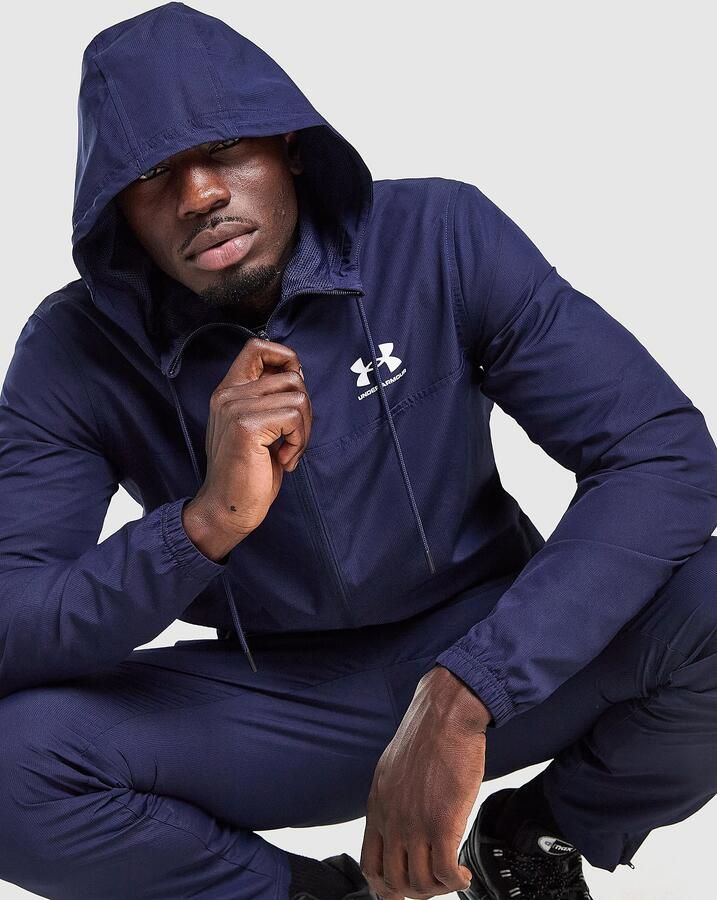 Under Armour Rival Woven Jacket Blauw- Heren Blauw