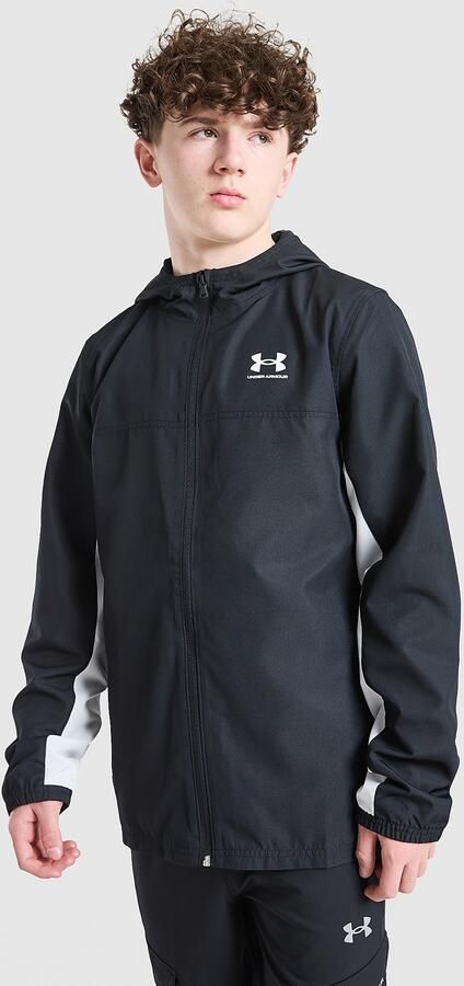Under Armour Rival Woven Jacket Junior Zwart