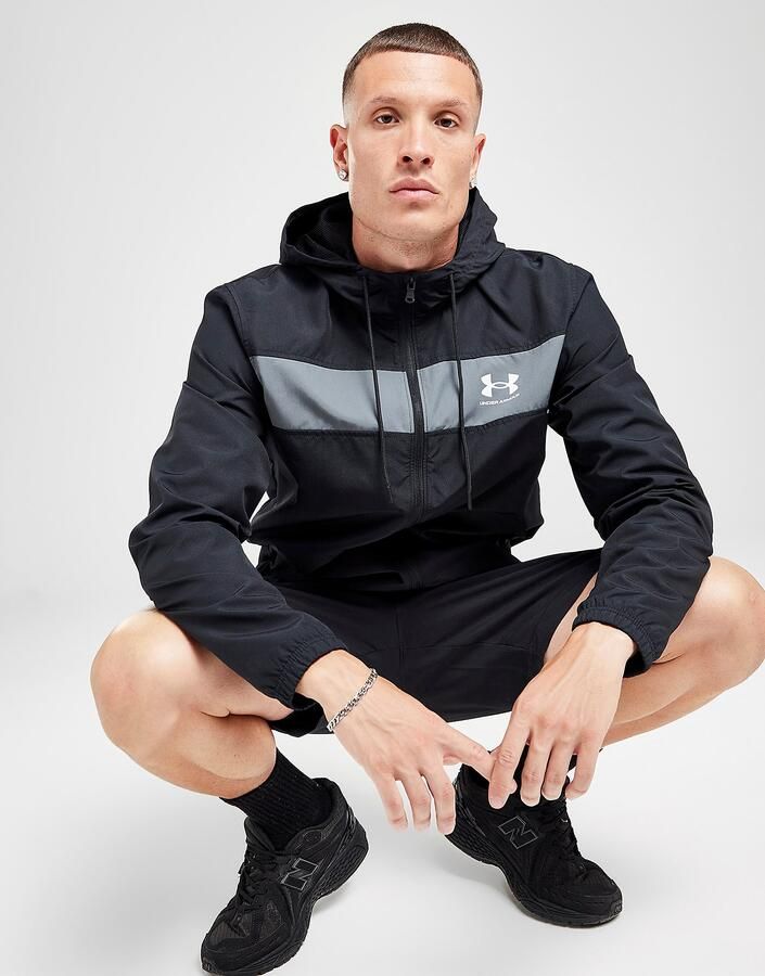 Under Armour Rival Woven Jacket Zwart- Heren Zwart