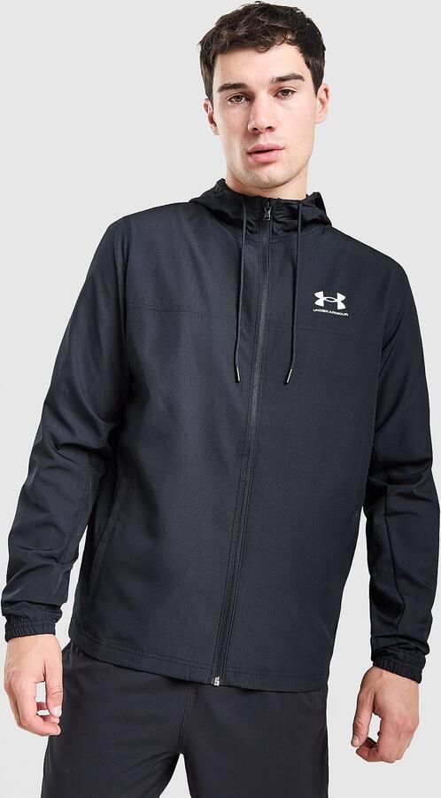 Under Armour Rival Woven Jacket Zwart- Heren Zwart - Foto 9