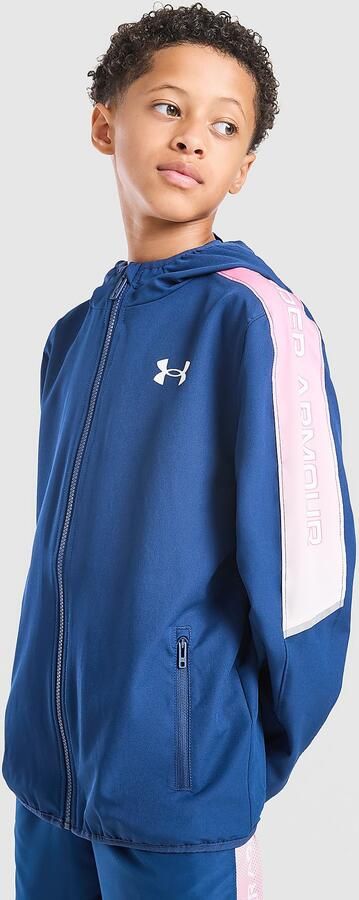 Under Armour Sleeve Fade Windbreaker Jacket Junior Blauw Kind Blauw