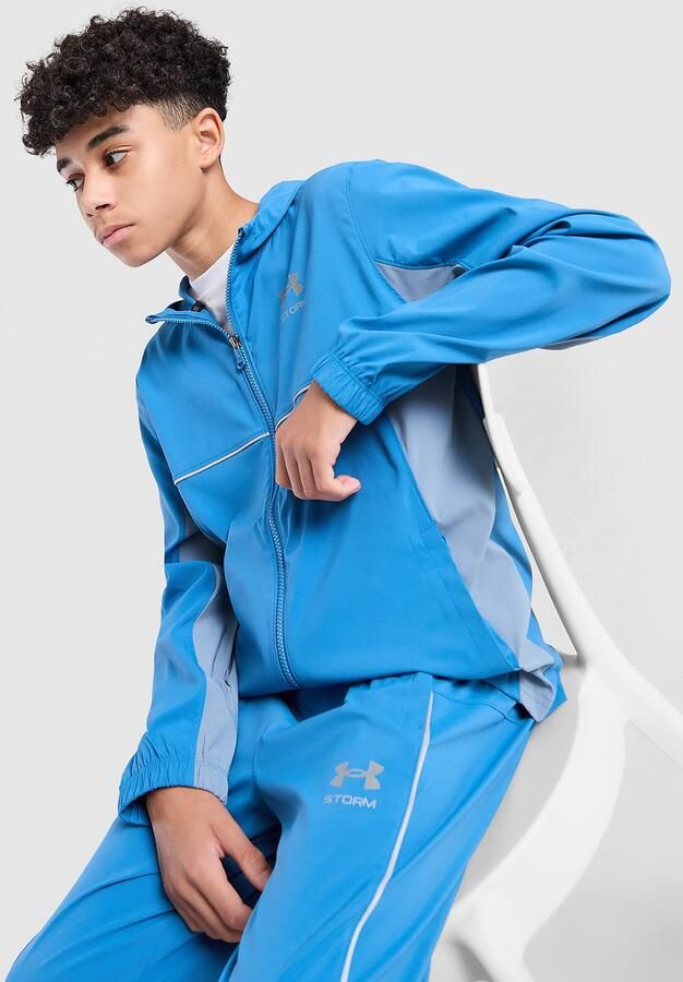 Under Armour Storm Hybrid Full Zip Woven Jacket Junior Blauw