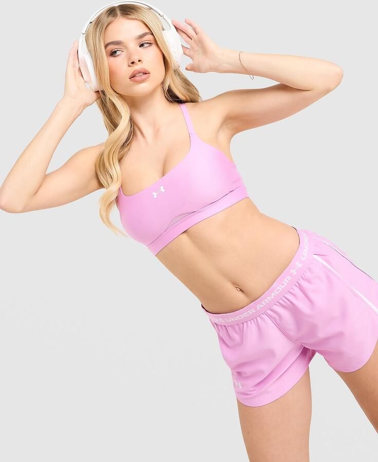 Under Armour Strappy Mesh Sports Bra Roze- Dames Roze