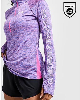 Under Armour Tech 1 4 Zip Top Blue- Dames Blue