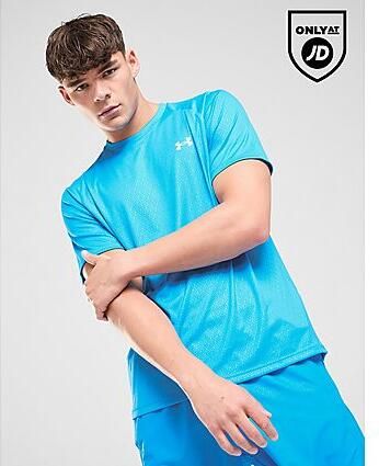 Under Armour Tech Emboss T-Shirt Blue- Heren Blue