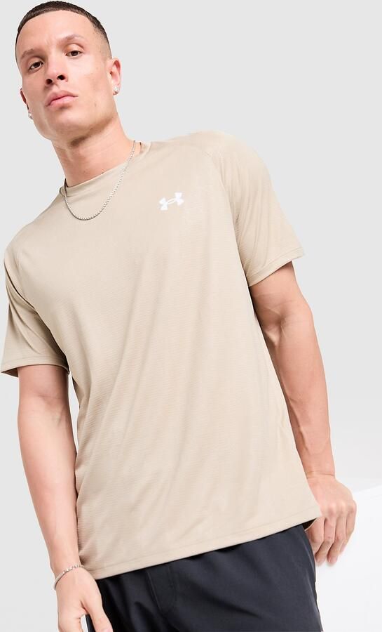 Under Armour Tech Emboss T-Shirt Bruin- Heren Bruin