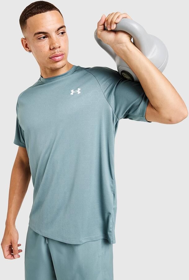 Under Armour Tech Emboss T-Shirt Groen- Heren Groen