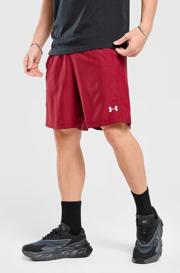 Under Armour Tech Embossed Shorts Rood- Heren Rood