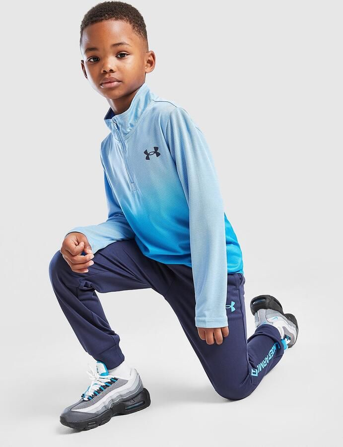 Under Armour Tech Fade 1 4 Zip Tracksuit Children Blauw