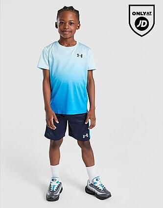 Under Armour Tech Fade T-Shirt Shorts Set Children Blue