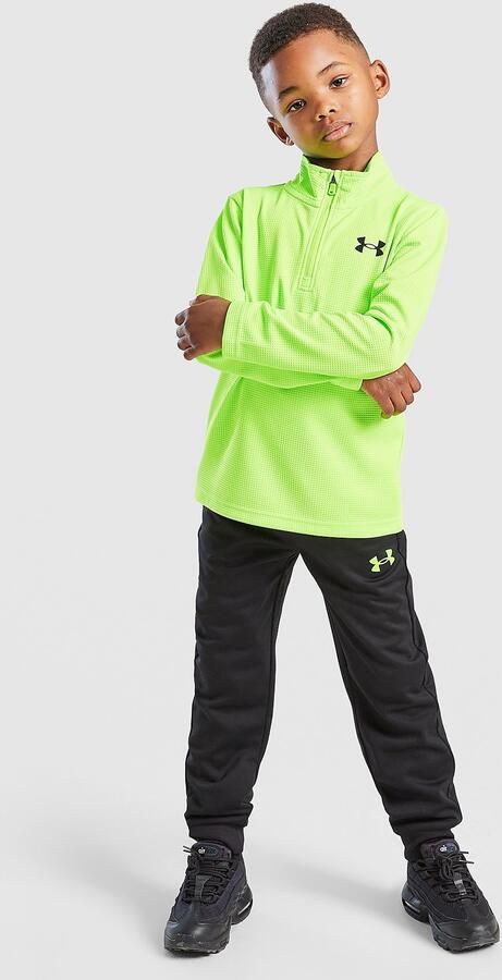 Under Armour Tech Grid 1 4 Zip Tracksuit Children Groen Kind Groen