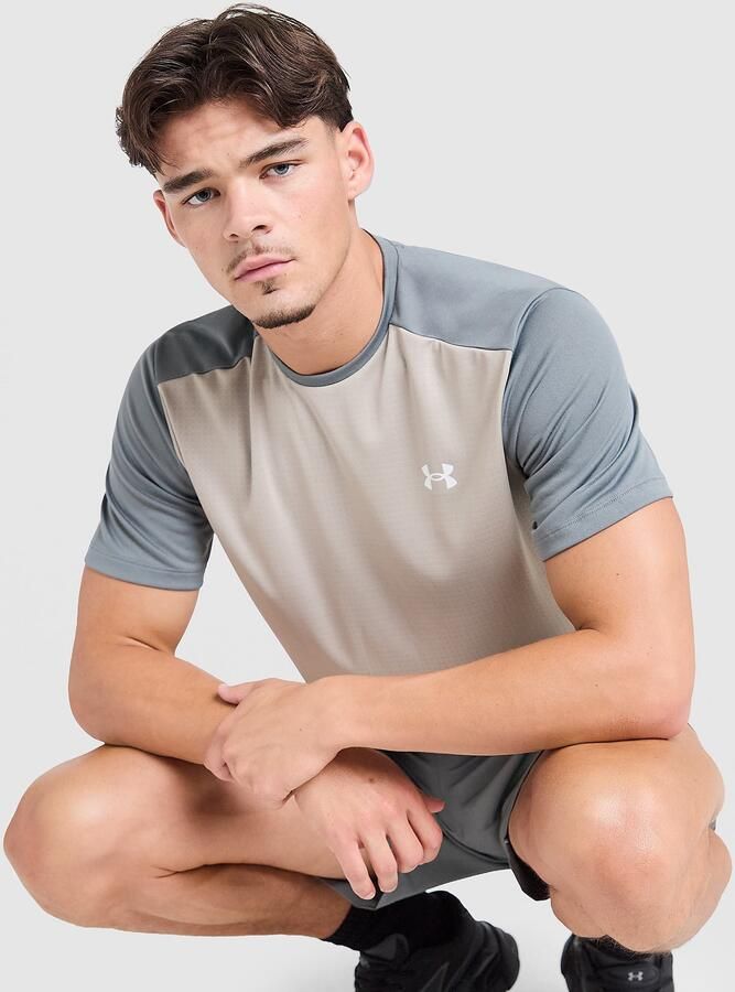 Under Armour Tech Grid T-Shirt Beige- Heren Beige