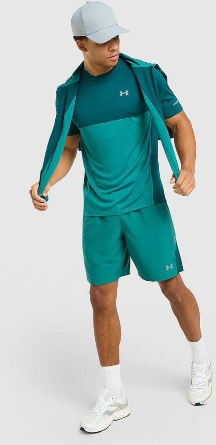 Under Armour Tech Hybrid T-Shirt Groen- Heren Groen