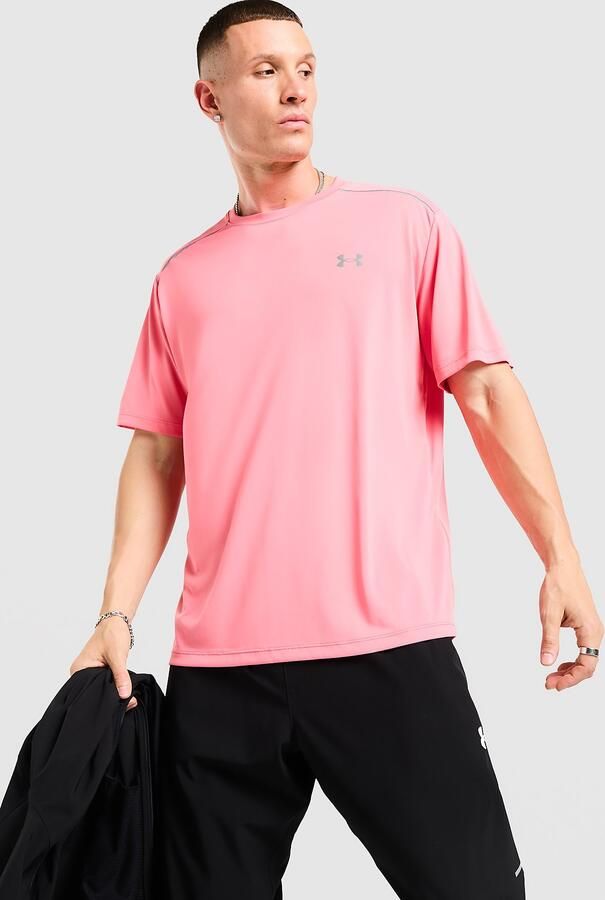 Under Armour Tech Reflective T-Shirt Roze- Heren Roze