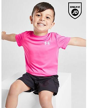 Under Armour Tech T-Shirt Woven Cargo Shorts Set Infant Pink