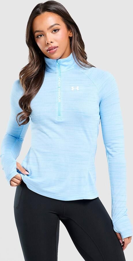 Under Armour Tech Tiger 1 4 Zip Top Blauw- Dames Blauw