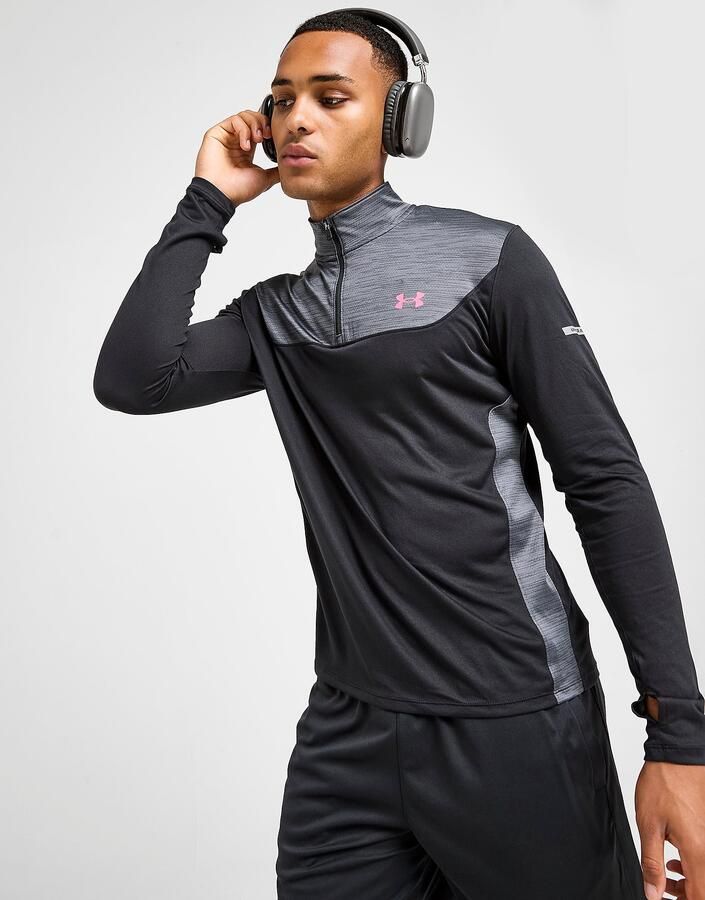 Under Armour Tech Utility 1 4 Zip Top Zwart- Heren Zwart