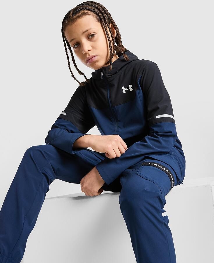Under Armour Tech Utility Colour Block Jacket Junior Blauw