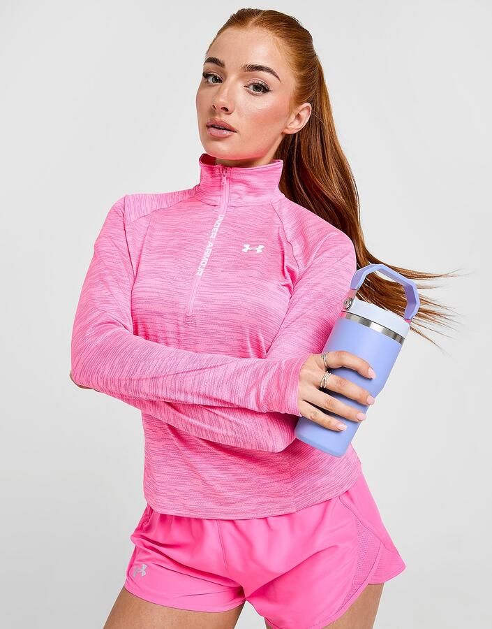 Under Armour Tech Vent 1 4 Zip Top Roze- Dames Roze