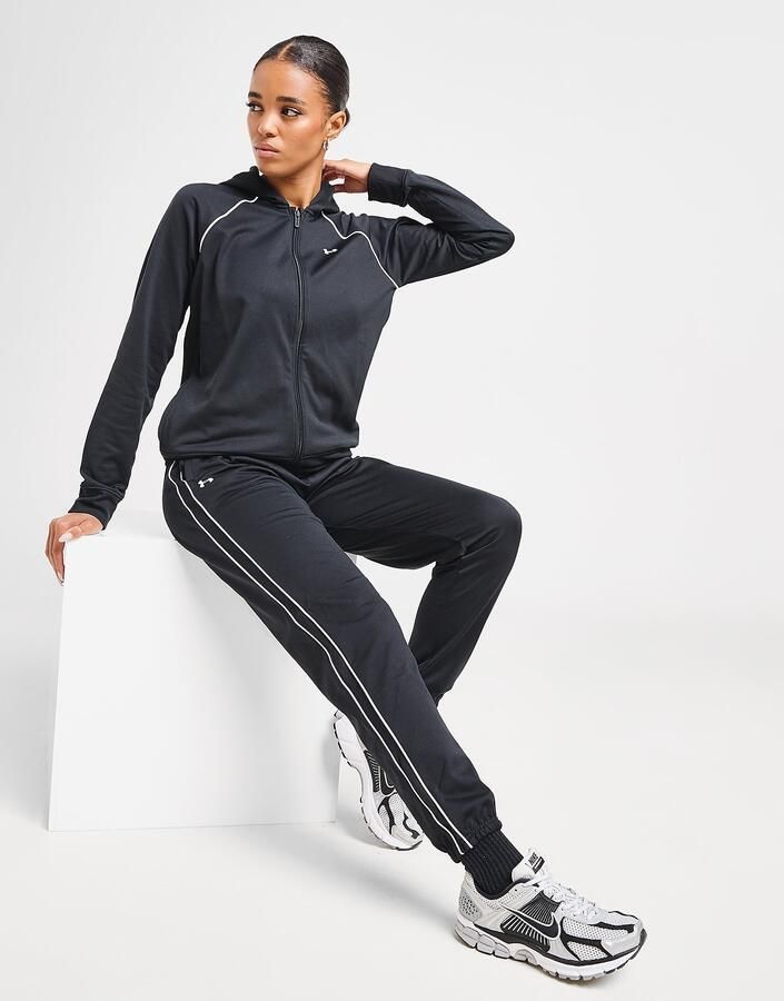 Under Armour Tricot Full Zip Tracksuit Zwart- Dames Zwart