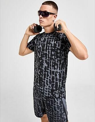 Under Armour UA Launch Print T-Shirt Black- Heren Black