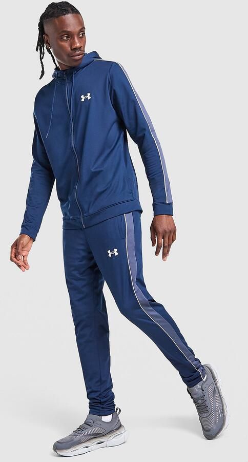 Under Armour UA Poly Tracksuit Blauw- Heren Blauw