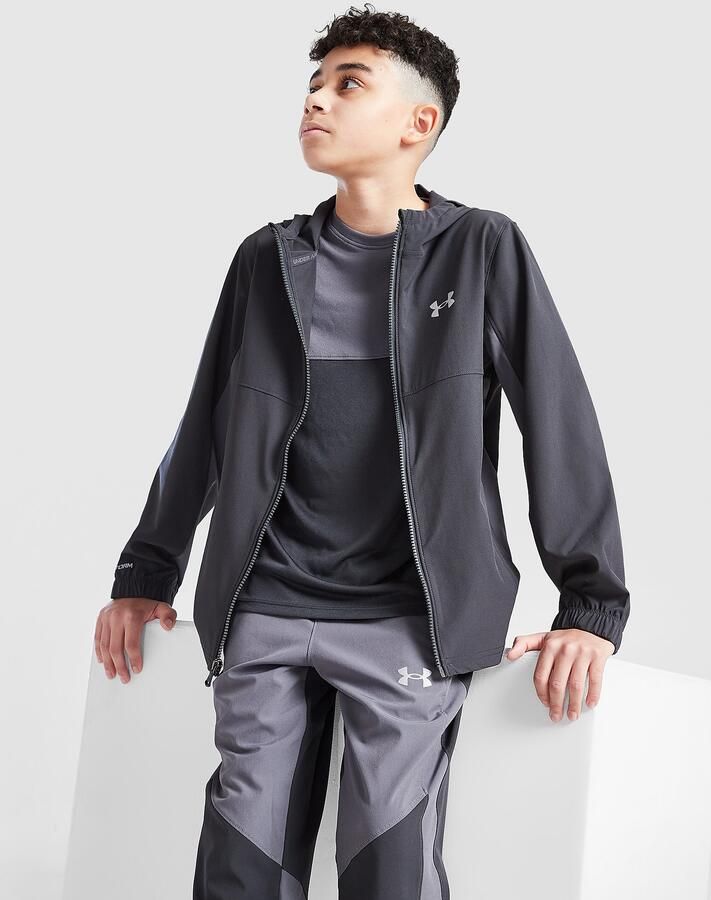 Under Armour UA Storm Hybrid Full Zip Woven Jacket Junior Grijs Kind Grijs