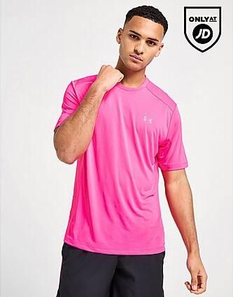 Under Armour UA Tech Reflective Wordmark T-Shirt Pink- Heren Pink