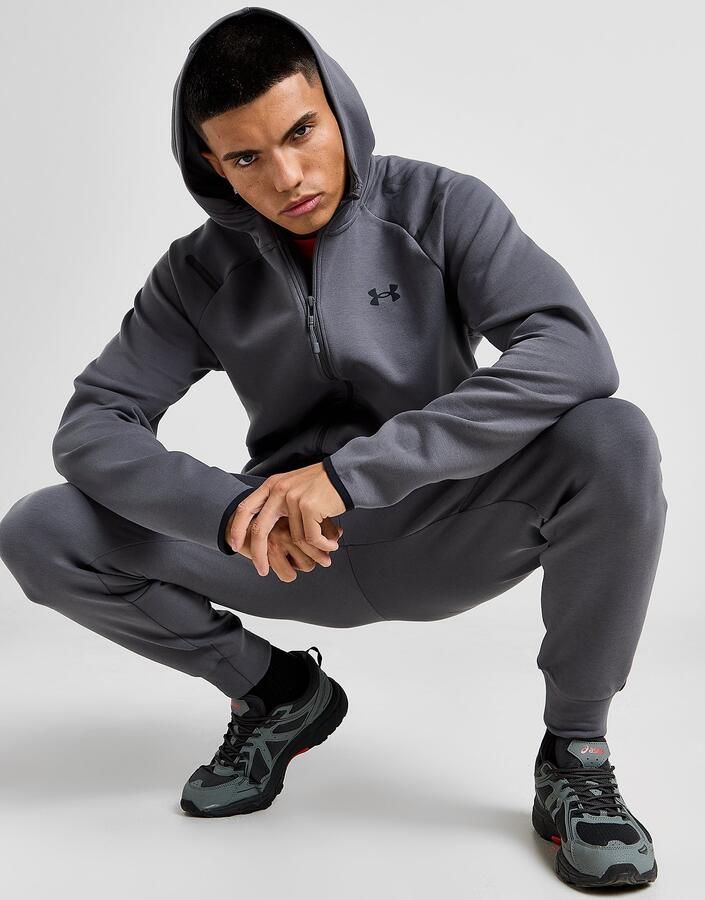 Under Armour UA Unstoppable Fleece Full Zip Hoodie Grijs- Heren Grijs