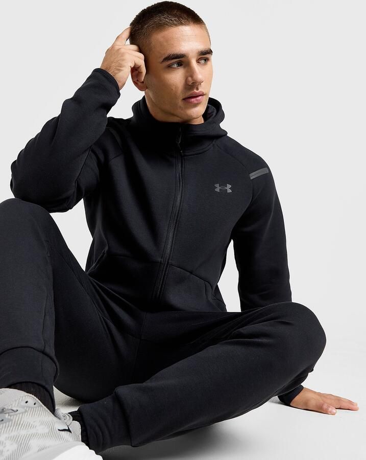 Under Armour UA Unstoppable Fleece Full Zip Hoodie Zwart- Heren Zwart