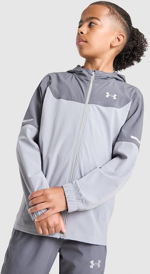 Under Armour Utility Woven Colour Block Jacket Junior Grijs Kind Grijs