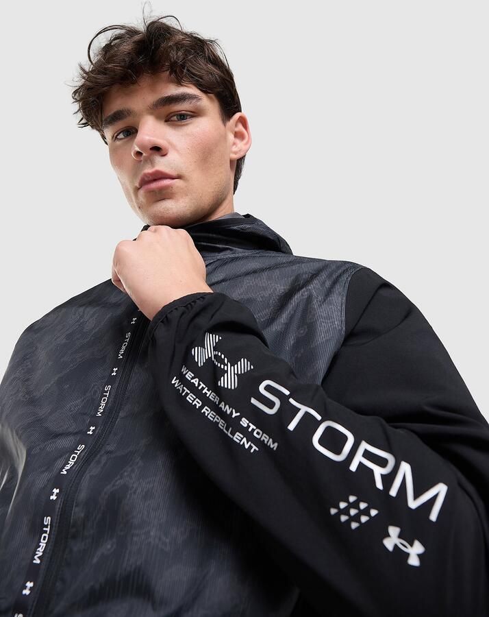 Under Armour Velocity Woven Jacket Zwart- Heren Zwart