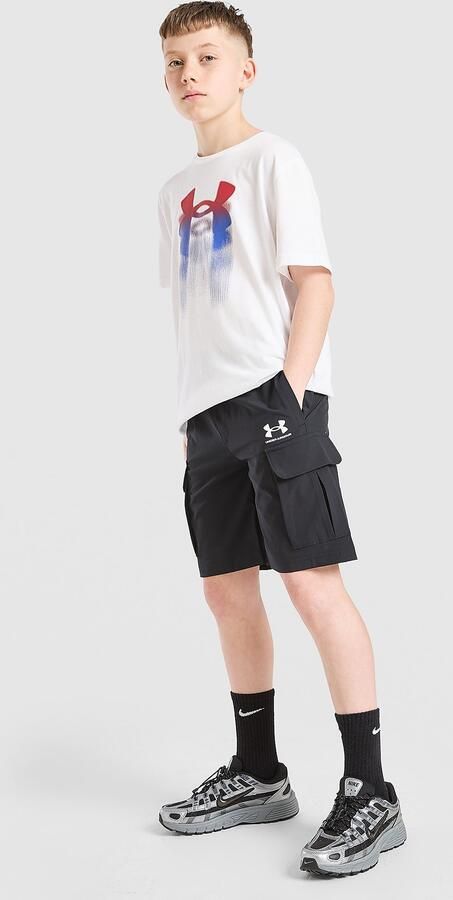 Under Armour Vibe Woven Cargo Shorts Junior Zwart