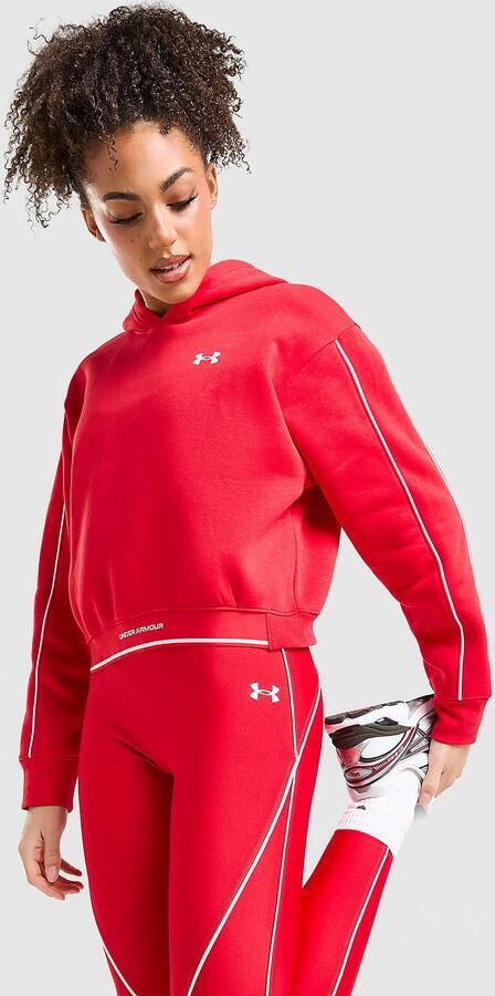 Under Armour Waistband Piping Hoodie Rood- Dames Rood
