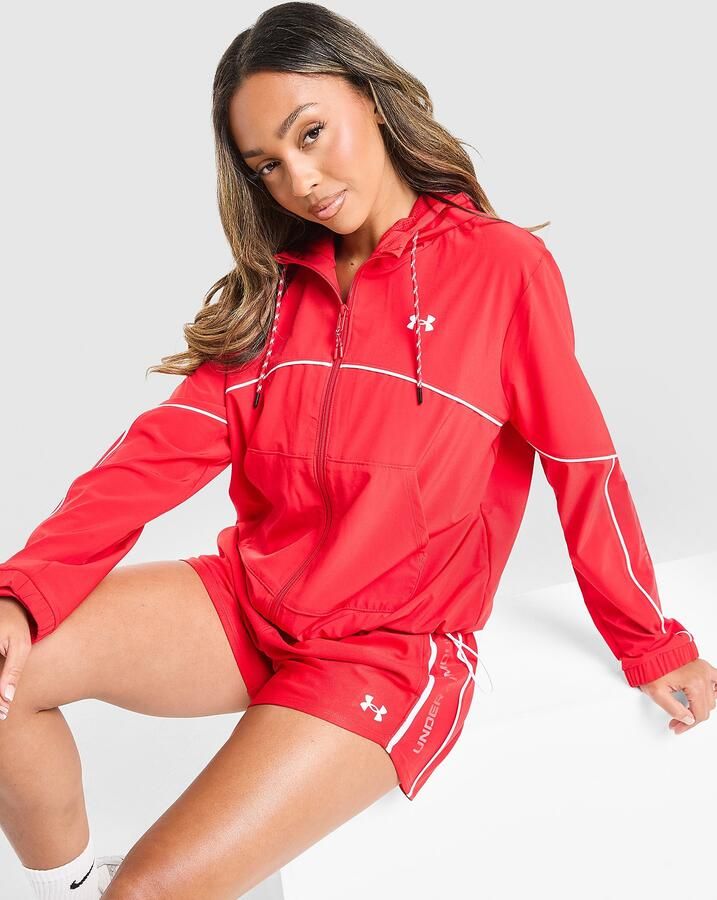 Under Armour Waistband Piping Woven Jacket Rood- Dames Rood