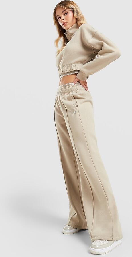 Under Armour Wordmark Wide Leg Joggers Crème- Dames Crème