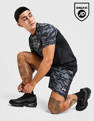 Under Armour Woven Camo Shorts Black- Heren Black